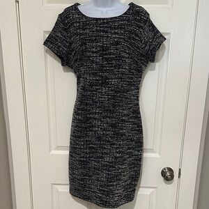 Banana Republic Black and White Tweed Mini Dress